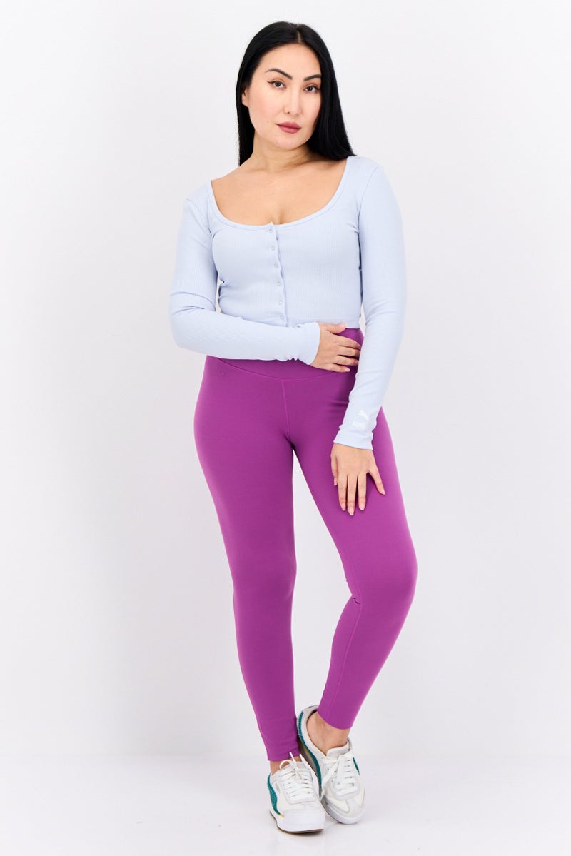 PUMA Women Sportswear Fit Classic Ribbed Outdoor Top, Baby Blue - Image 4